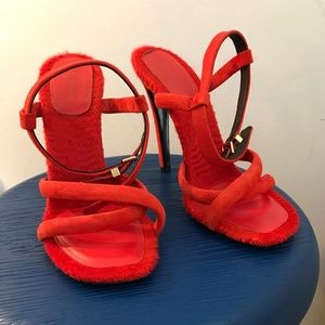 Celine Strappy Sandals - Rabbit Fur Lining Sz 37